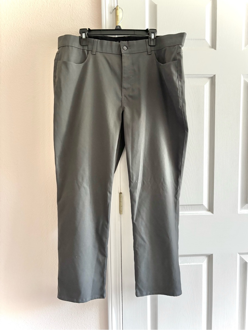 Pebble Beach Performance Mens Golf Pants Straight Leg Stretch Grey 40x30